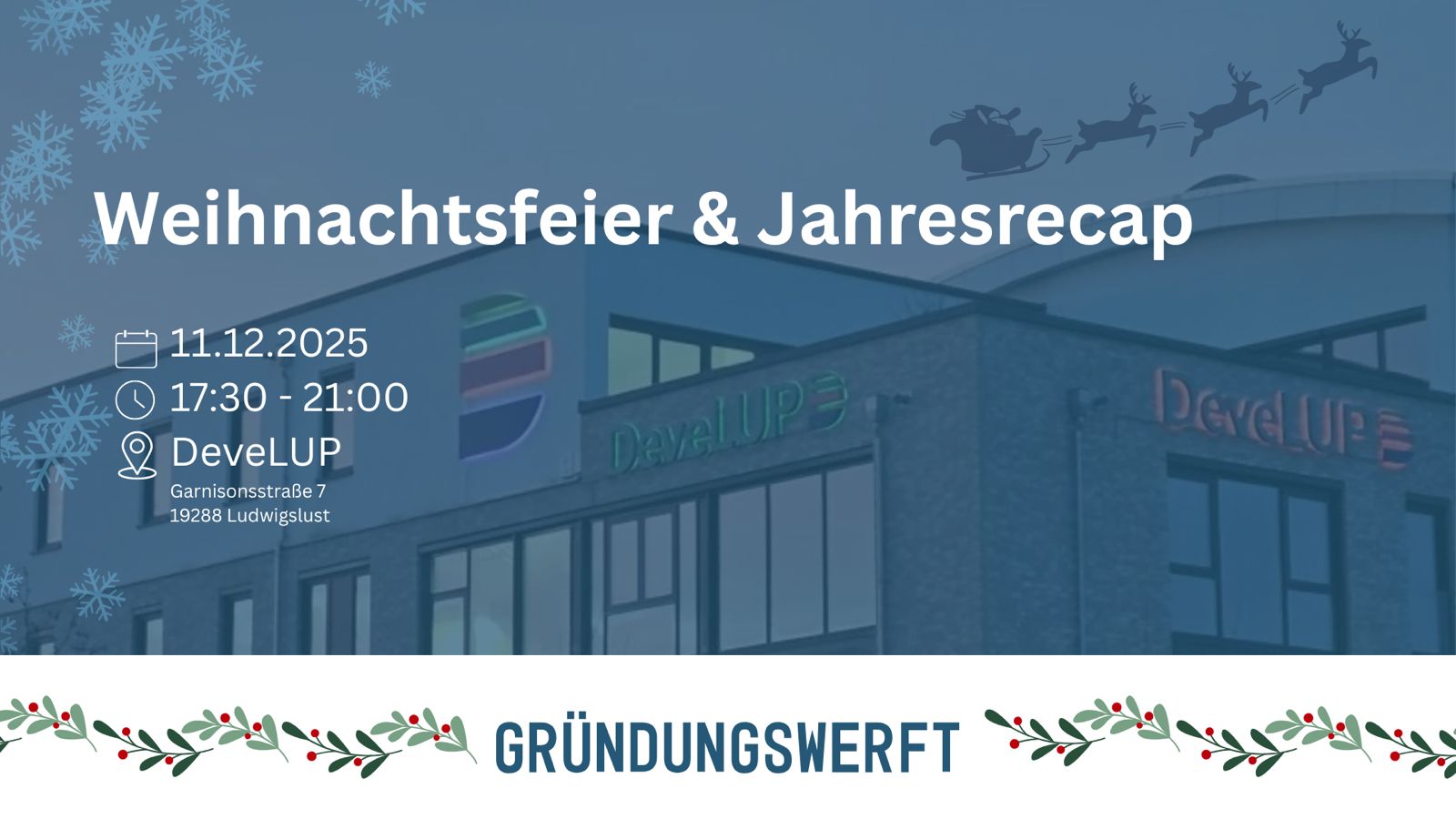 Weihnachtsfeier und Jahresrecap 2025 im DeveLUP Bild